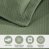 Lightweight Cotton Bedspread Sets 3-Piece Diamond Jacquard Matelassé