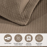 Lightweight Cotton Bedspread Sets 3-Piece Diamond Jacquard Matelassé