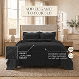 Lightweight Cotton Bedspread Sets 3-Piece Diamond Jacquard Matelassé