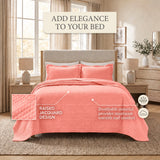 Lightweight Cotton Bedspread Sets 3-Piece Diamond Jacquard Matelassé