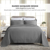 Lightweight Cotton Bedspread Sets 3-Piece Diamond Jacquard Matelassé