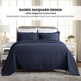Lightweight Cotton Bedspread Sets 3-Piece Diamond Jacquard Matelassé