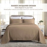 Lightweight Cotton Bedspread Sets 3-Piece Diamond Jacquard Matelassé