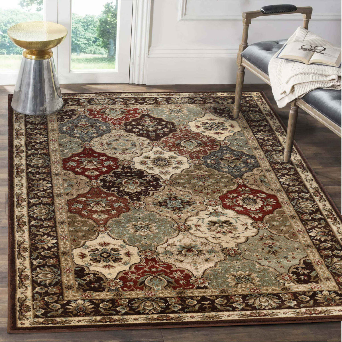 Palmyra Traditional Floral Medallion Indoor Area Rug Or Runner Rug