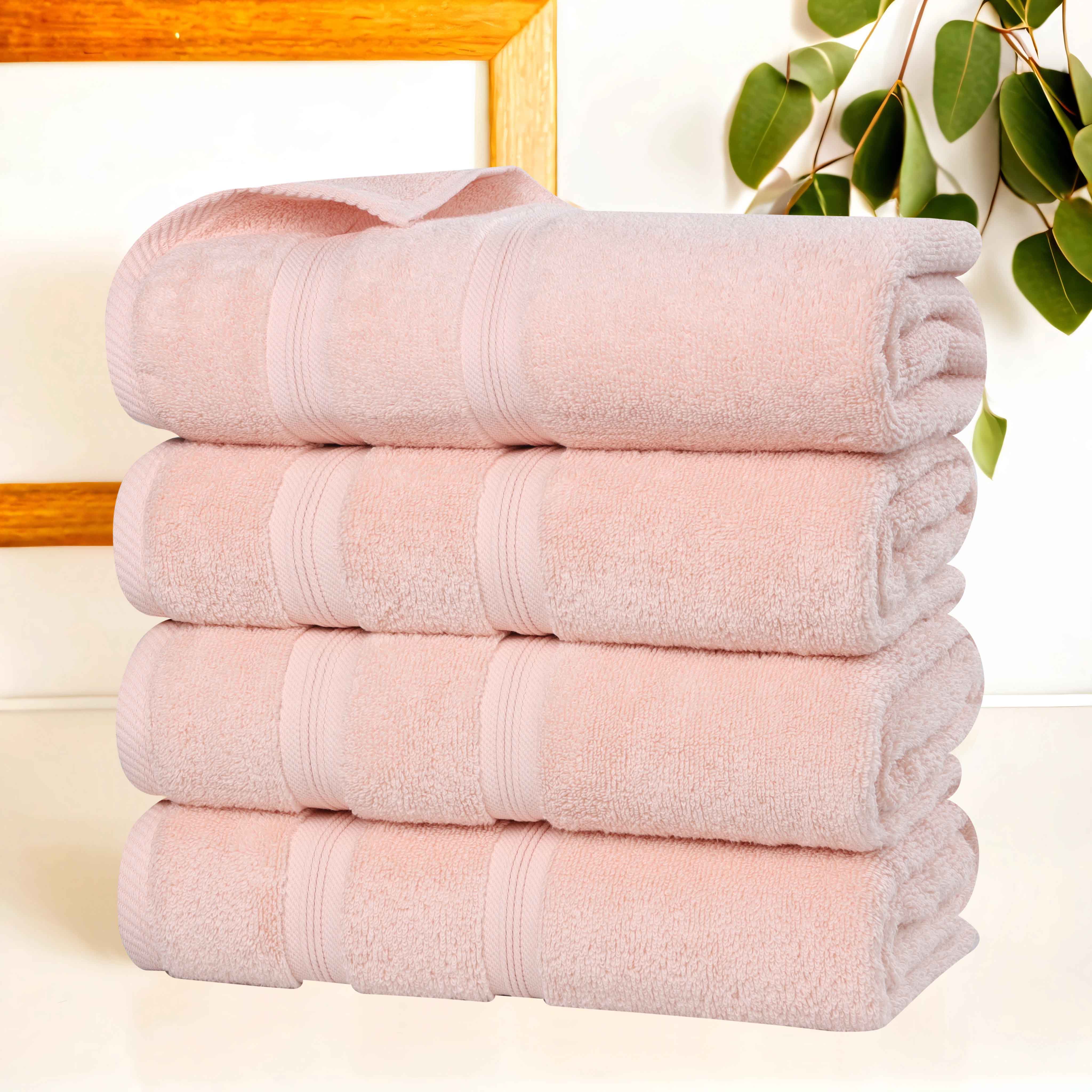 Zero Twist Cotton Medium Weight Bath Towel Set of 4 - Bath Towel by Superior Brand