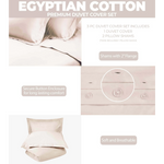 Egyptian Cotton 400 Thread Count Solid Luxury Duvet Cover Set - Egyptian Cotton Duvet Cover Set by Superior Brand