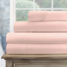 Egyptian Cotton 700 Thread Count Eco Friendly Solid Sheet Set - Pink