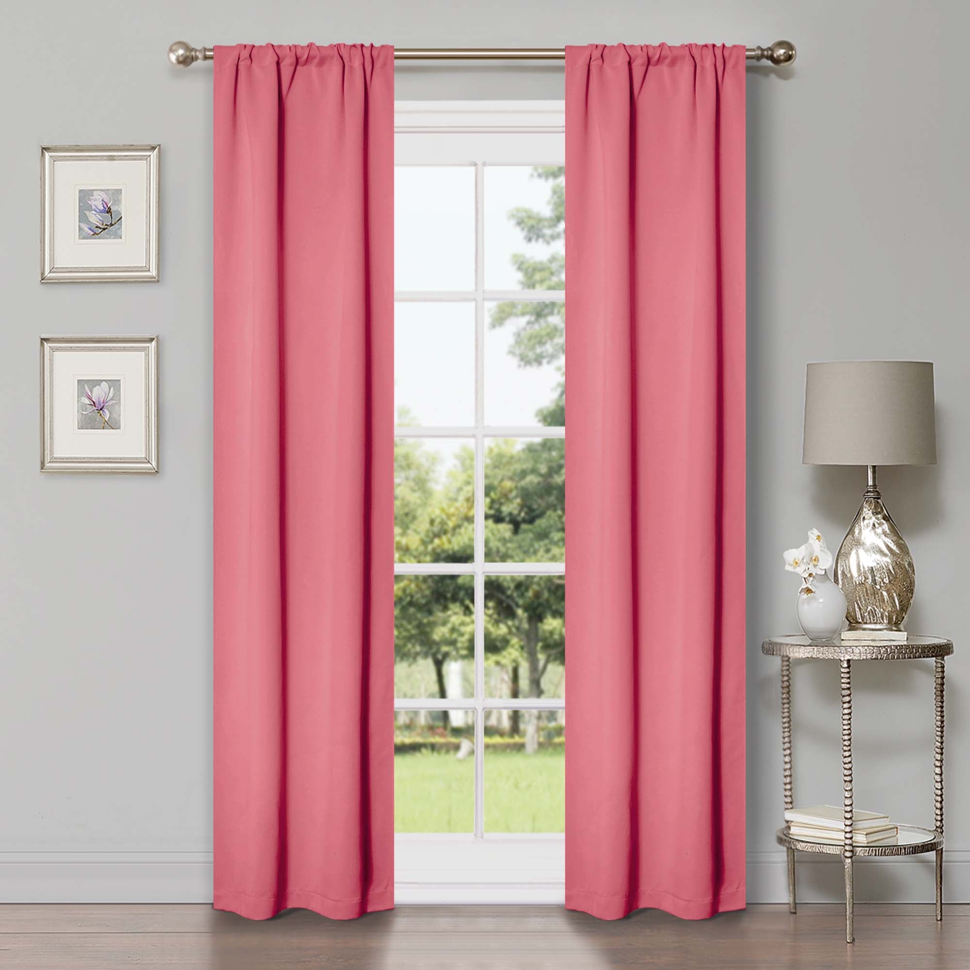 Solid Room Darkening Rod Pocket Blackout Curtain Panels, Set of 2 - Blackout Curtains by Superior