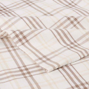 Plaid Flannel Cotton Classic Rustic Farmhouse Pillowcases - Beige