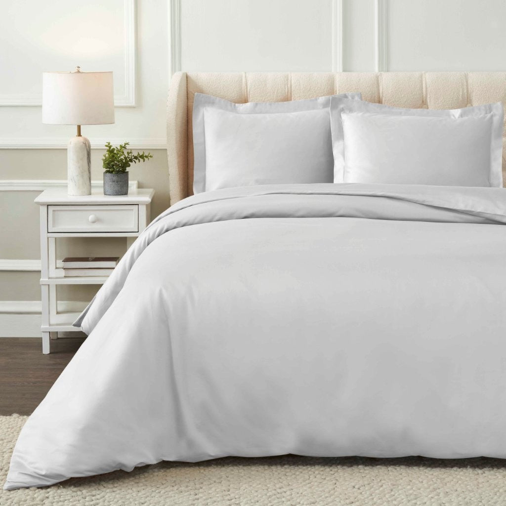 1200 Thread Count Egyptian Cotton Solid Duvet Cover Set - Egyptian Cotton Duvet Cover Set by Superior Brand