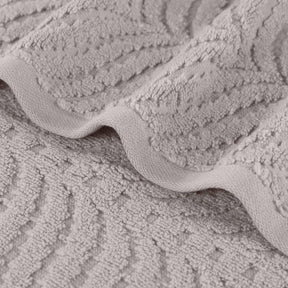 Chevron Zero Twist Cotton Solid and Jacquard Bath Sheet Set of 2