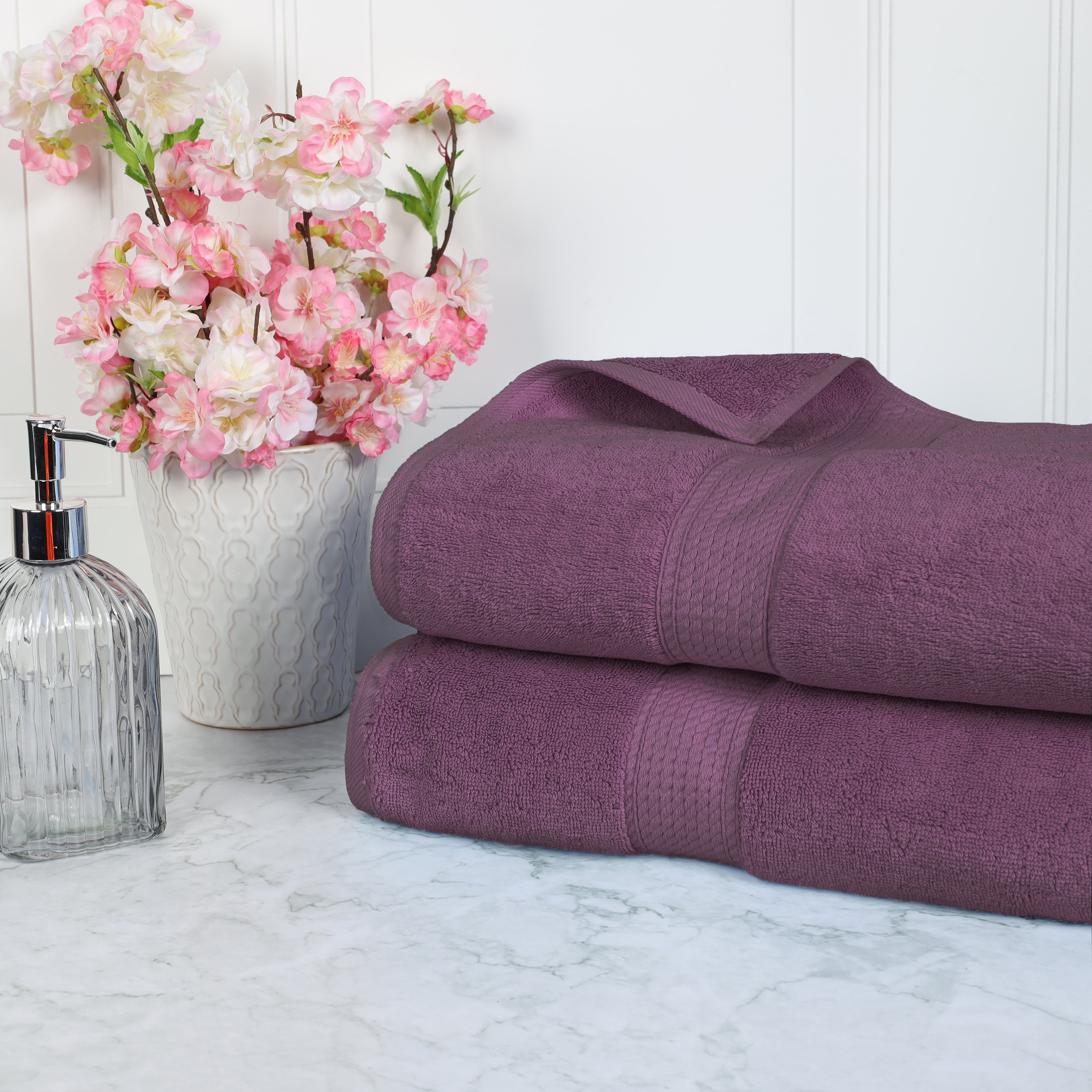 Madison Egyptian Cotton Pile Plush Heavyweight Bath Sheet Set of 2 - Egyptian Cotton Bath Sheet by Superior