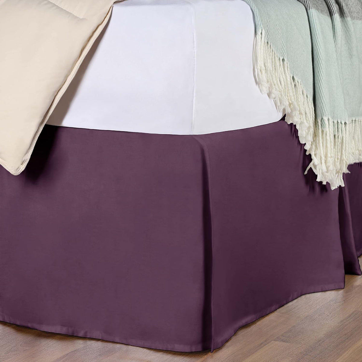 Egyptian Cotton 300 Thread Count Solid Bed Skirt