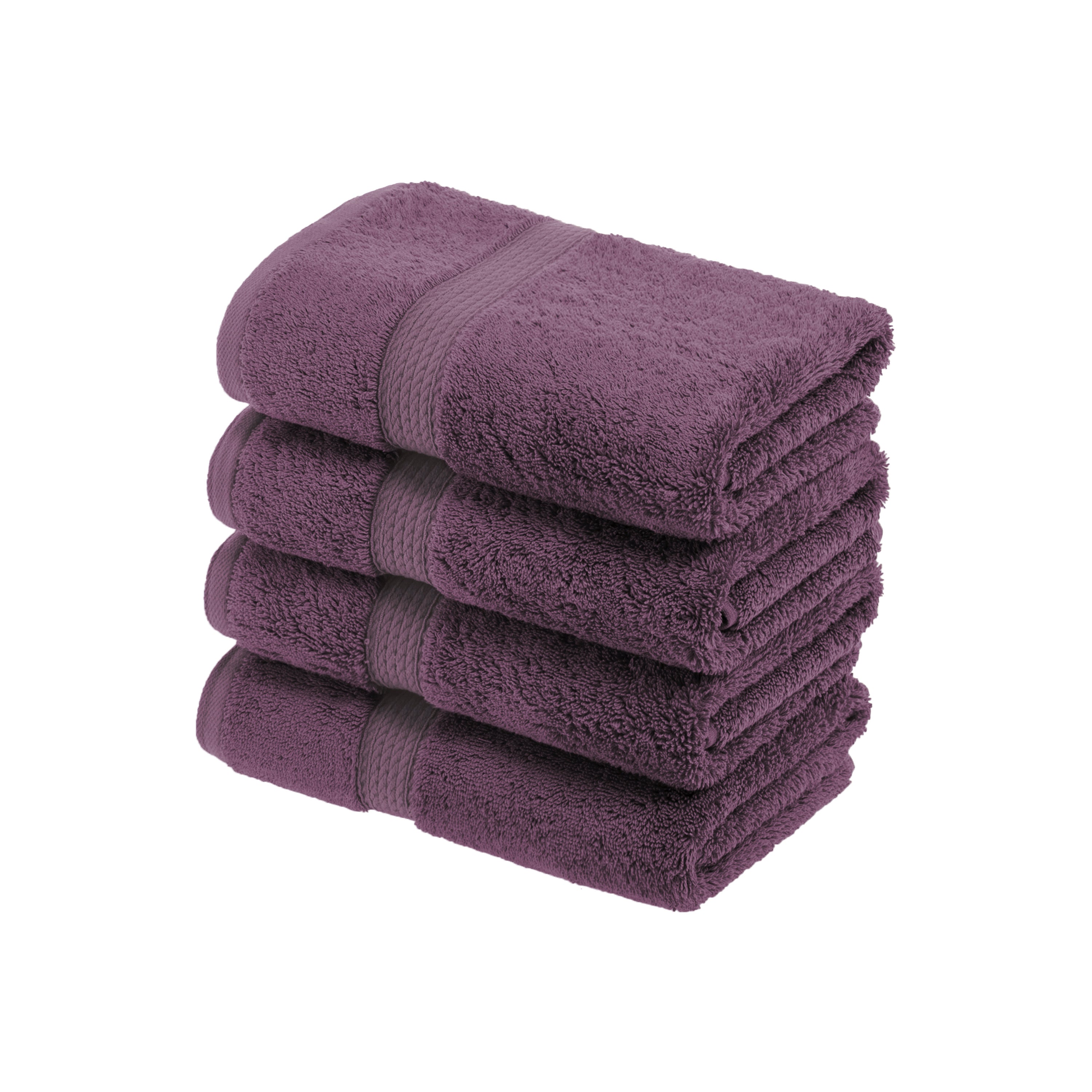 Madison Egyptian Cotton Pile Plush Heavyweight Hand Towel Set of 4 - Egyptian Cotton Hand Towel by Superior