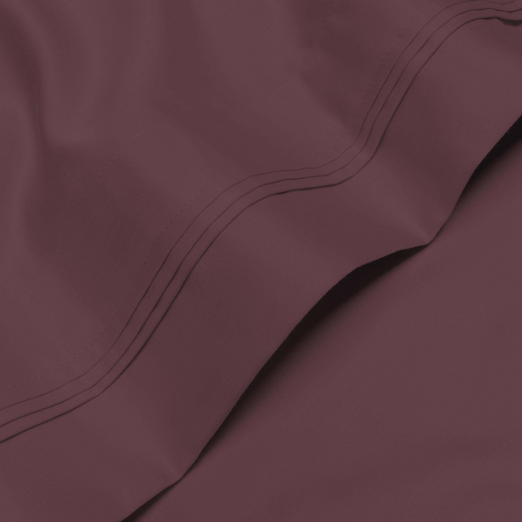 Egyptian Cotton 1000 Thread Count Eco-Friendly Solid Sheet Set - Plum