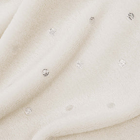 Fleece Plush Medium Weight Fluffy Soft Decorative Blanket Or Throw - Ivory