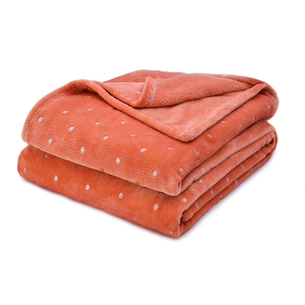 Fleece Plush Medium Weight Fluffy Soft Decorative Blanket Or Throw - Creamsicle