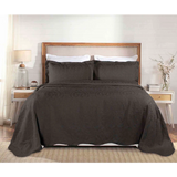 Aspen Jacquard Bedspread Set – 3‐Piece Cotton Blend Floral Bedding
