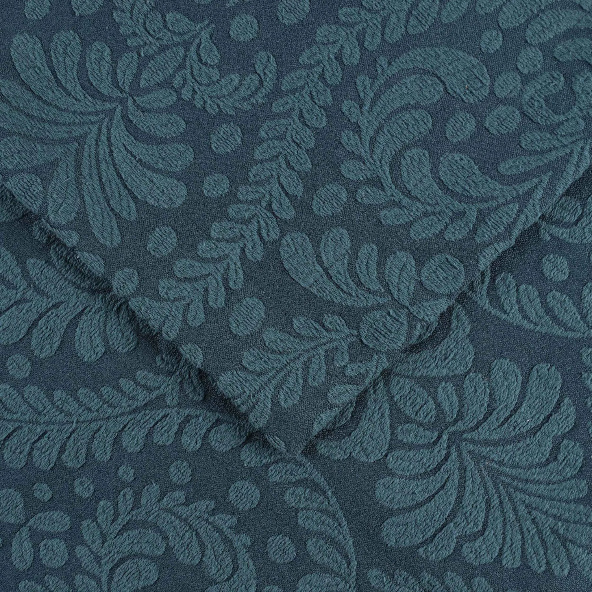 Aspen Jacquard Bedspread Set – 3‐Piece Cotton Blend Floral Bedding ...
