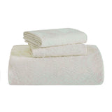 Aspen Jacquard Bedspread Set – 3‐Piece Cotton Blend Floral Bedding
