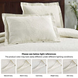 Aspen Jacquard Bedspread Set – 3‐Piece Cotton Blend Floral Bedding