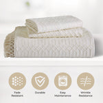 Remi Cotton Blend Jacquard Geometric Fringe Bedspread Set - Bedspread by Superior