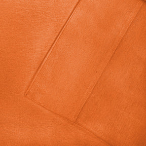 Solid Flannel Cotton Soft Warm Deep Pocket Sheet Set - Pumpkin