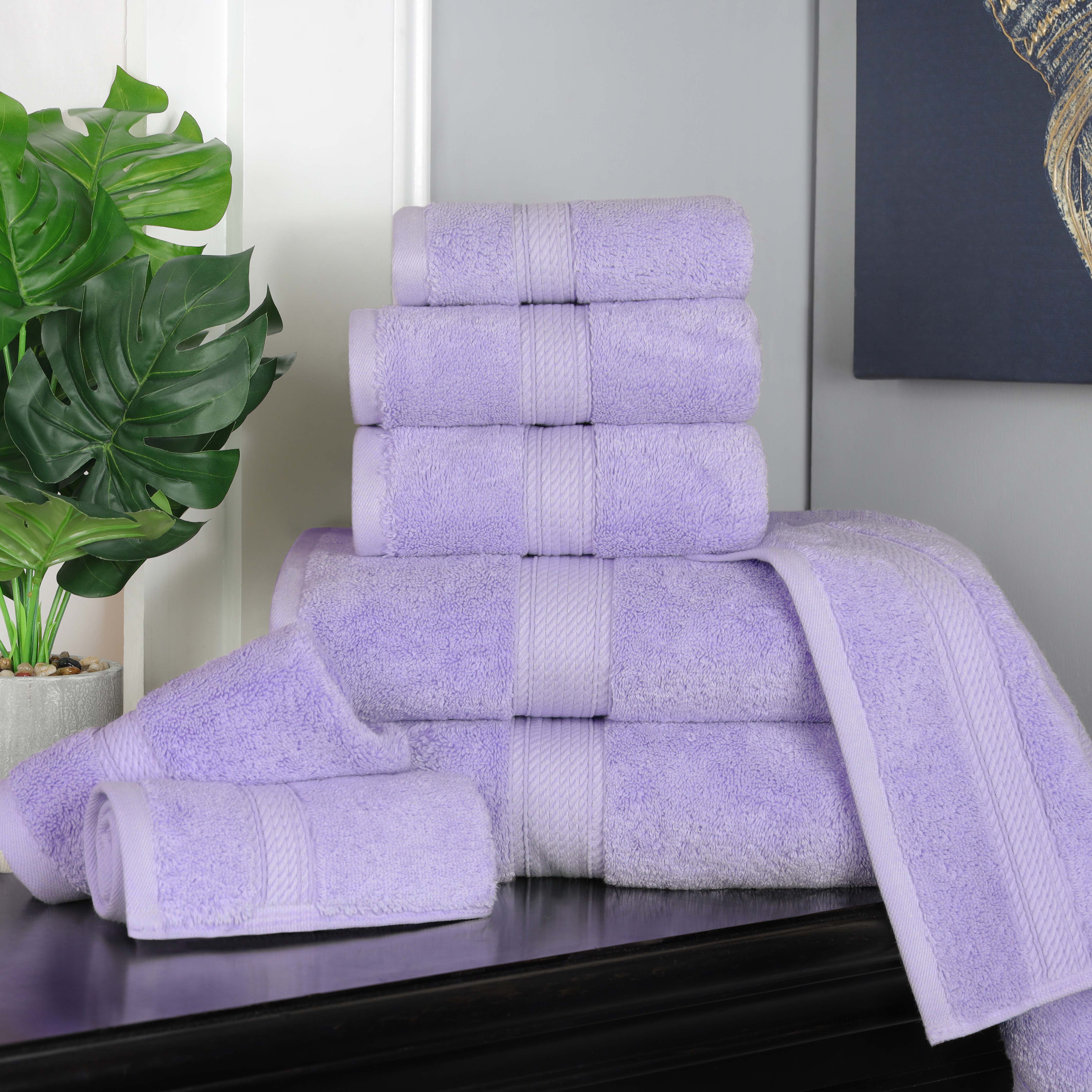 Madison Egyptian Cotton Plush Heavyweight 8 Piece Towel Set - Egyptian Cotton Towel Set by Superior Brand