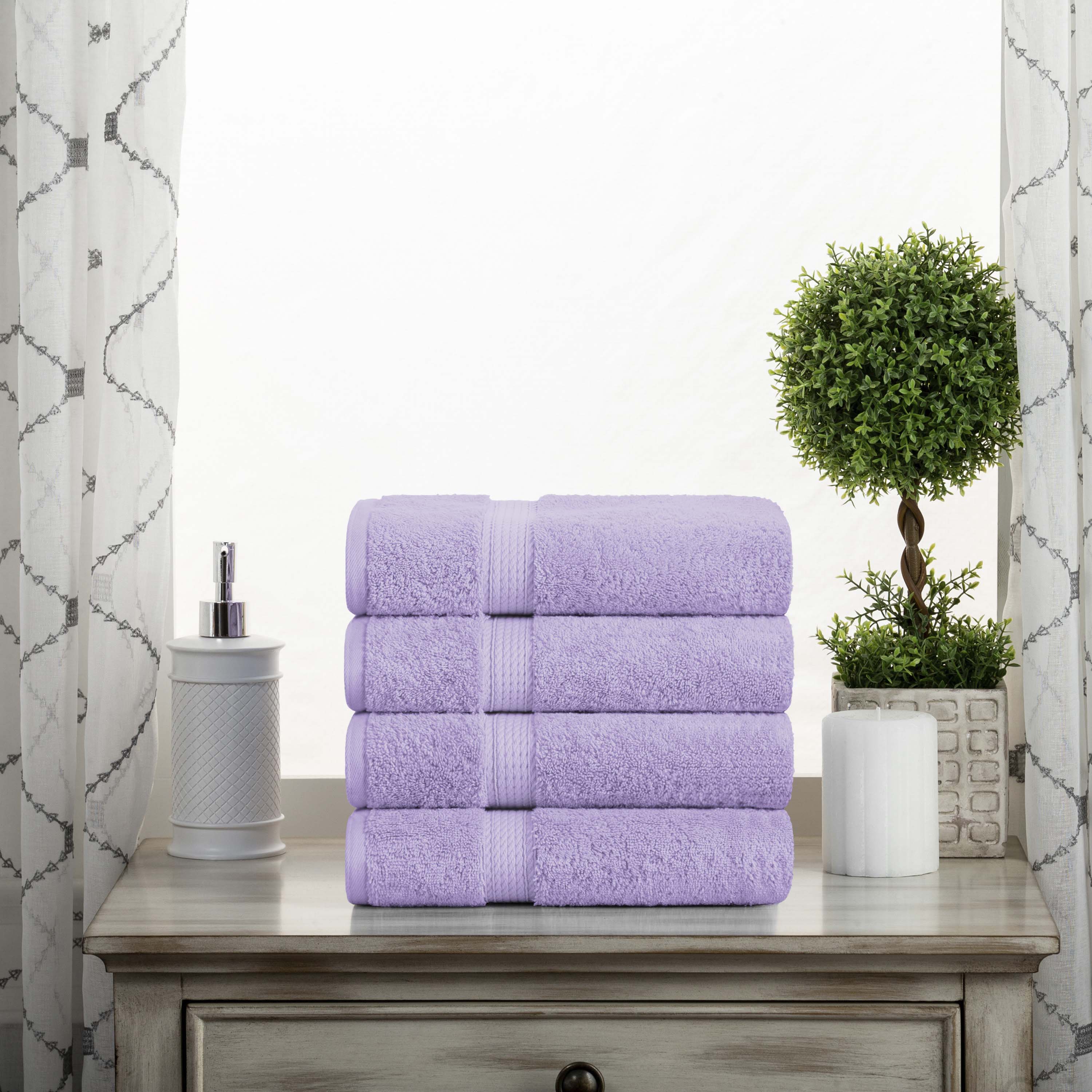 Madison Egyptian Cotton Plush Thick Absorbent Hand Towel Set of 4 - Egyptian Cotton Hand Towel by Superior Brand