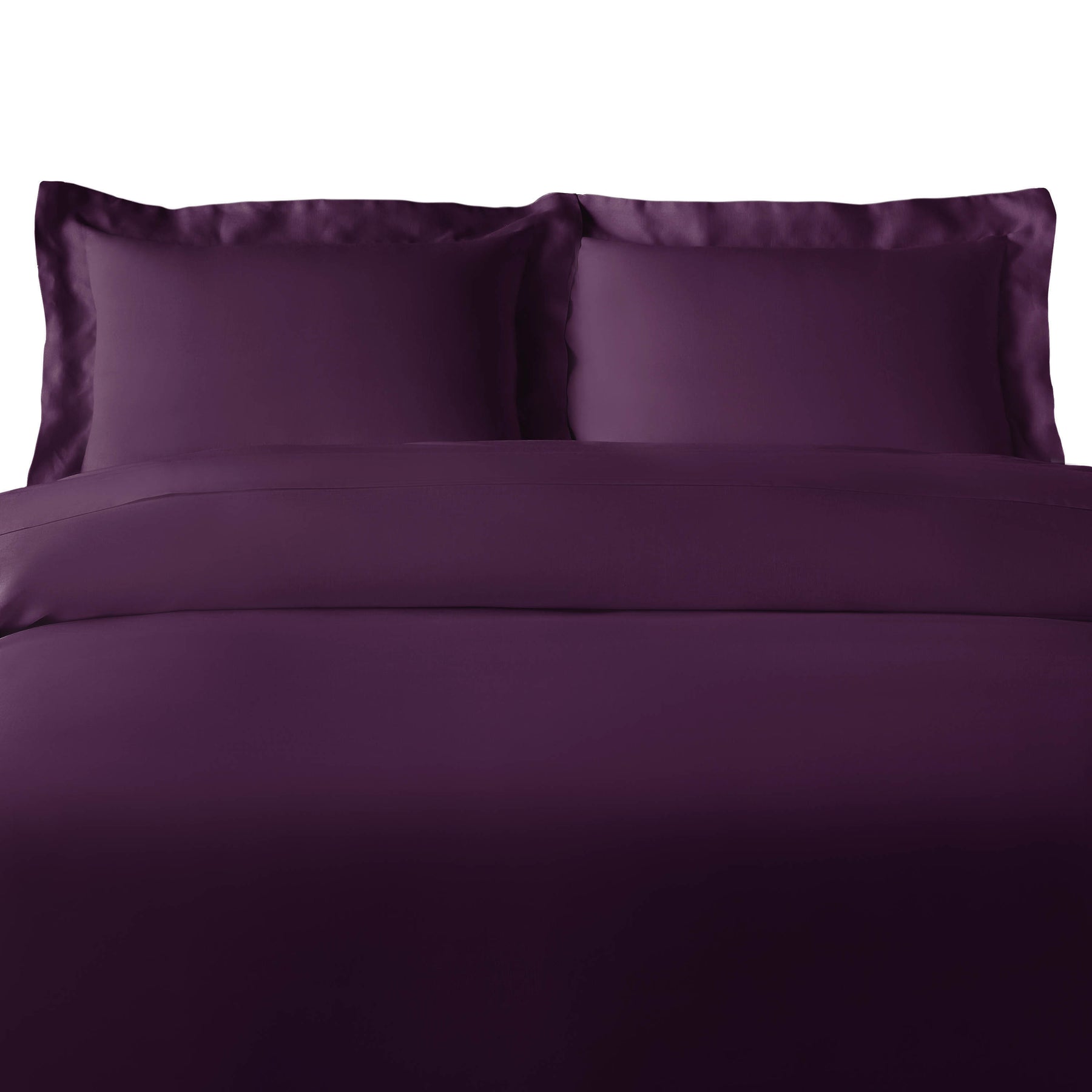 100% Rayon From Bamboo 300 Thread Count Solid Duvet Cover Set - Purple