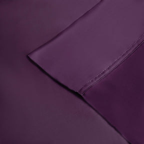 300 Thread Count Rayon From Bamboo Solid Deep Pocket Sheet Set - Purple