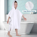 Lyron Cotton Terry Kids Washable Unisex Hooded Poncho Bath Towel