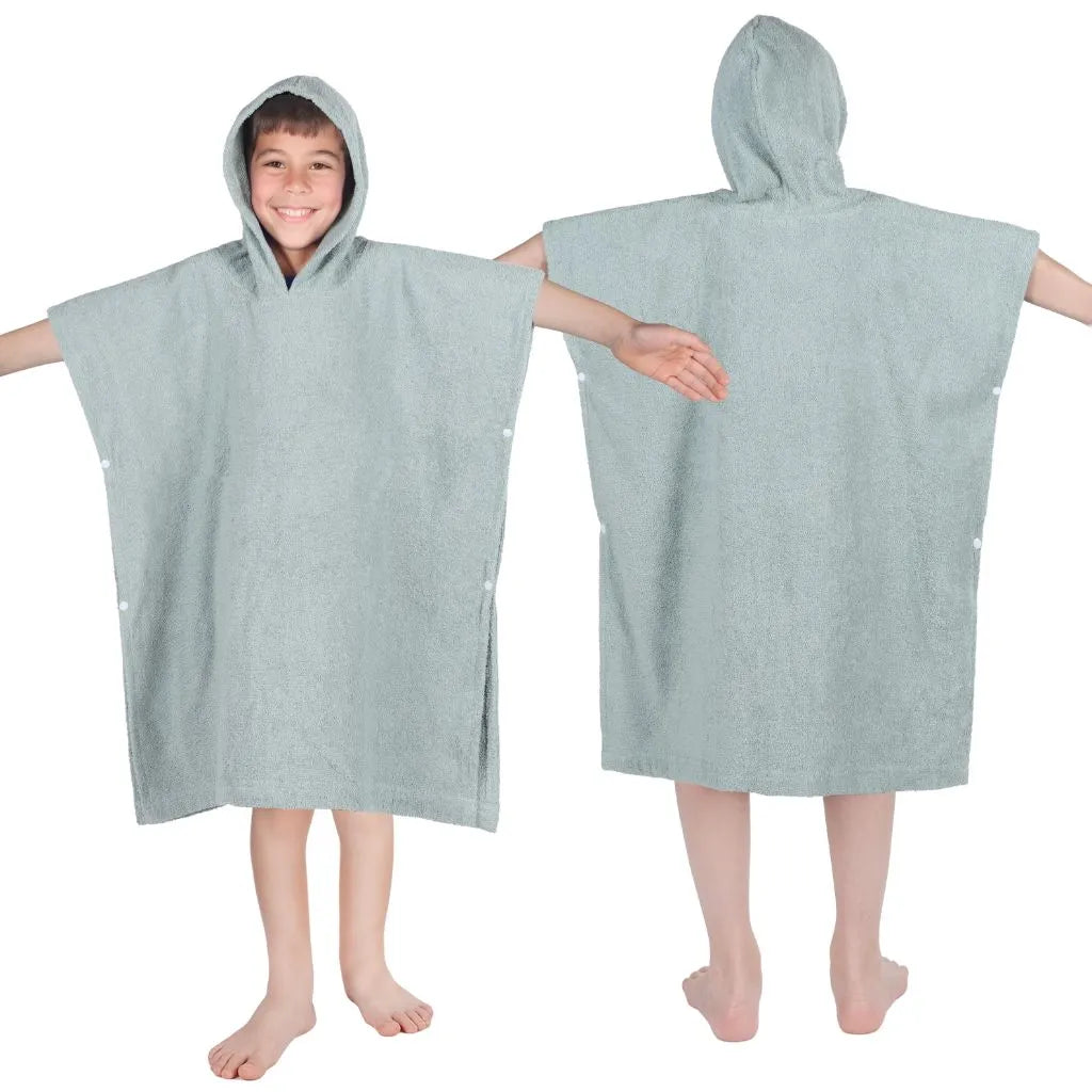 Lyron Cotton Terry Kids Washable Unisex Hooded Poncho Bath Towel - Hooded Bath Towel by Superior Brand