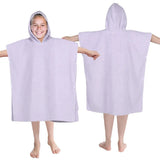 Lyron Cotton Terry Kids Washable Unisex Hooded Poncho Bath Towel