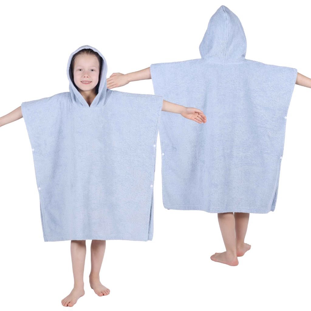 Lyron Cotton Terry Kids Washable Unisex Hooded Poncho Bath Towel