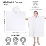 Lyron Cotton Terry Kids Washable Unisex Hooded Poncho Bath Towel