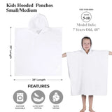 Lyron Cotton Terry Kids Washable Unisex Hooded Poncho Bath Towel