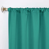 Solid Room Darkening Rod Pocket Blackout Curtain Panels, Set of 2