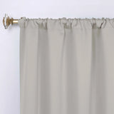 Solid Room Darkening Rod Pocket Blackout Curtain Panels, Set of 2