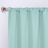 Solid Room Darkening Rod Pocket Blackout Curtain Panels, Set of 2