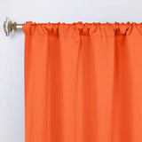 Solid Room Darkening Rod Pocket Blackout Curtain Panels, Set of 2