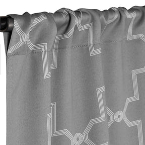 Superior Imperial Trellis Blackout Curtain Set of 2 Panels -  Silver