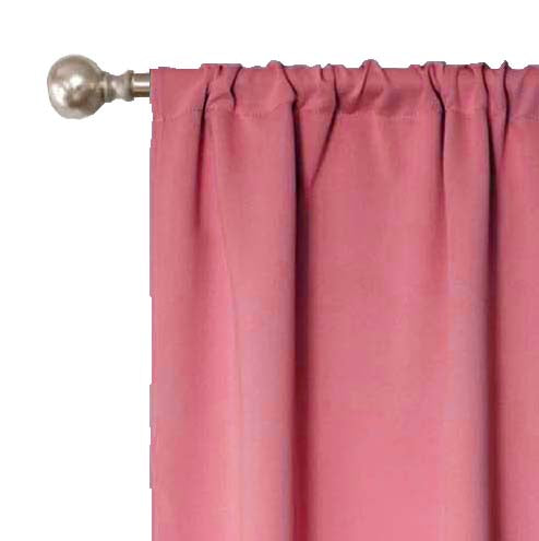 Solid Machine Washable Room Darkening Blackout Curtains - Pink