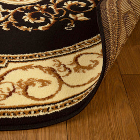 Superior Elegant Medallion Oriental Medallion Traditional Power-Loomed Indoor Area Rug - Coffee