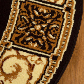 Superior Elegant Medallion Oriental Medallion Traditional Power-Loomed Indoor Area Rug - Coffee