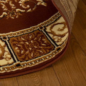 Superior Elegant Medallion Oriental Medallion Traditional Power-Loomed Indoor Area Rug - Toffee