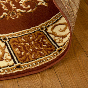 Superior Elegant Medallion Oriental Medallion Traditional Power-Loomed Indoor Area Rug - Toffee