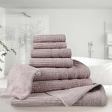 Egyptian Cotton 8 Piece Towel Set with Bath Mat and Hand Glove - by Superior