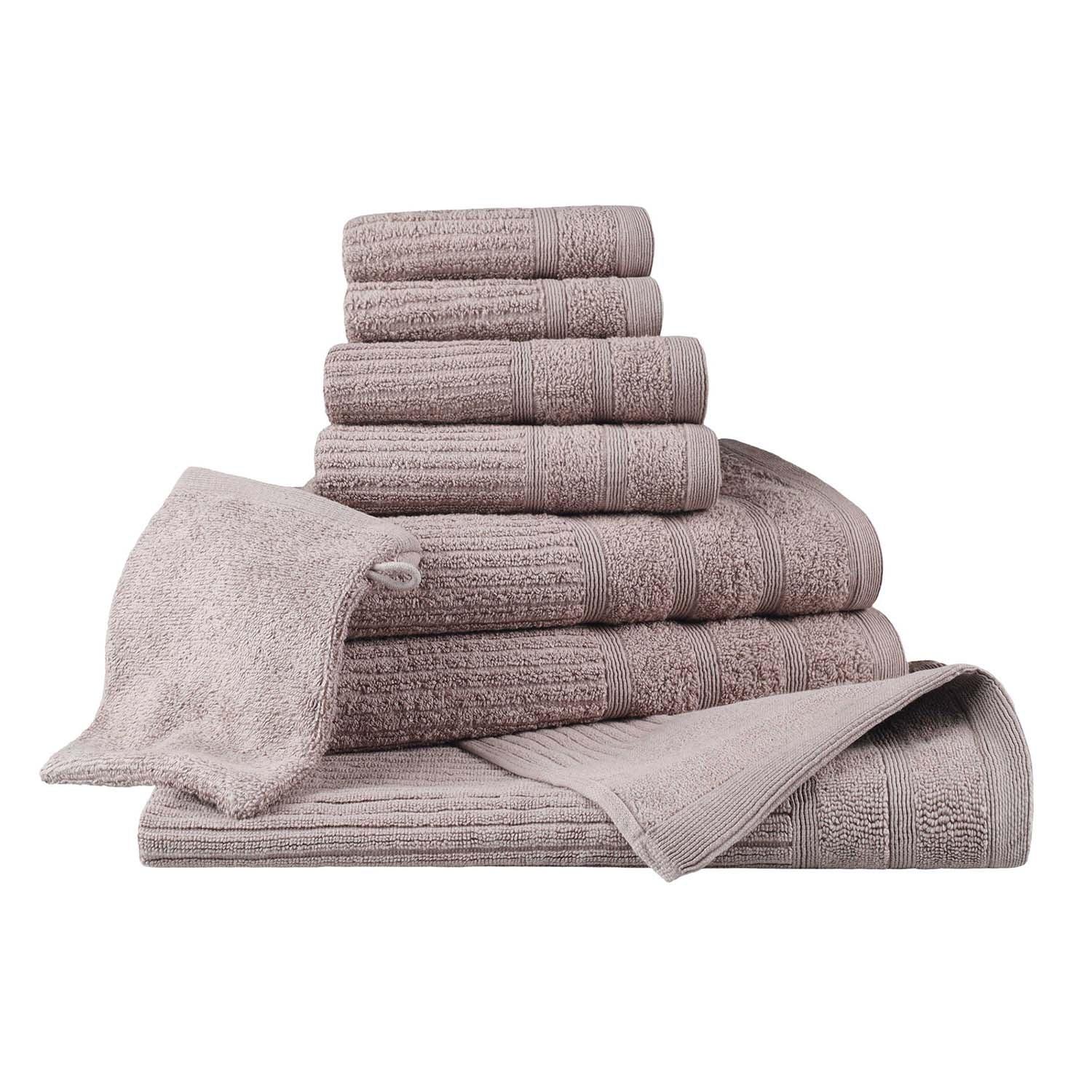 Egyptian Cotton 8 Piece Towel Set with Bath Mat and Hand Glove - by Superior