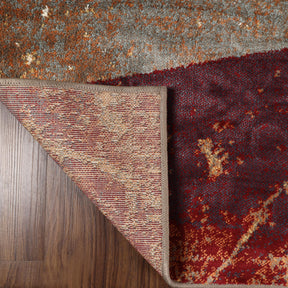 Superior Mabel Abstract Contemporary Indoor Area Rug or Runner  - Brown-Rust